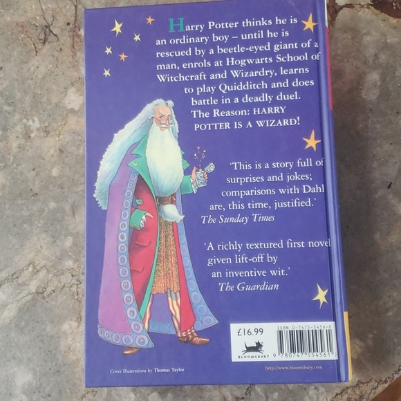 1ST EDITION LARGE PRINT HARRY POTTER AND THE PHILO - Picture 3 of 5